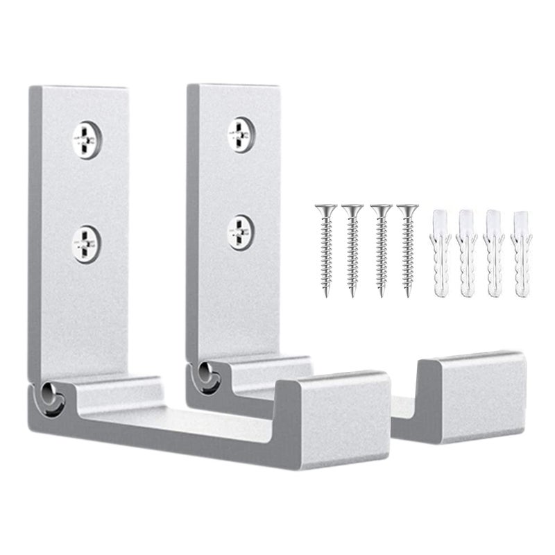 OHIYO Folding Wall Hooks 2PCS Foldable Hooks Bearing Load 33lb/15kg Wall Mounted Heavy Duty No Rust Aluminum Alloy Folding Coat Hooks for Hanging Coat & Bags & Hat & Backpack (Silver) - Image 1